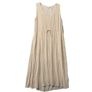Treasure & Bond Dress Womens Small Sleeveless Midi Drawstring Pockets Viscose